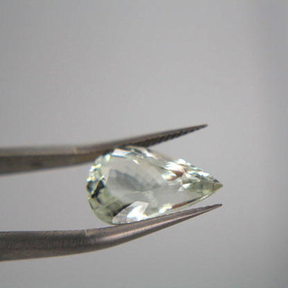 Natural Green Beryl Gemstone | 4.68 Ct Pear Cut Certified Light Yellowish Green