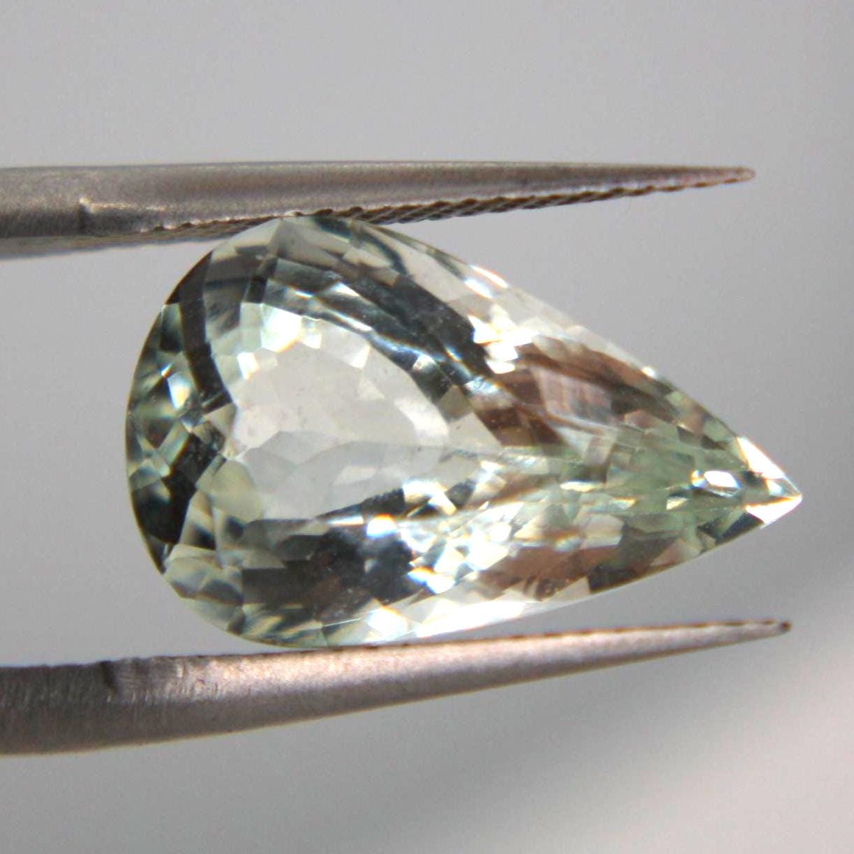 Natural Green Beryl Gemstone | 4.68 Ct Pear Cut Certified Light Yellowish Green