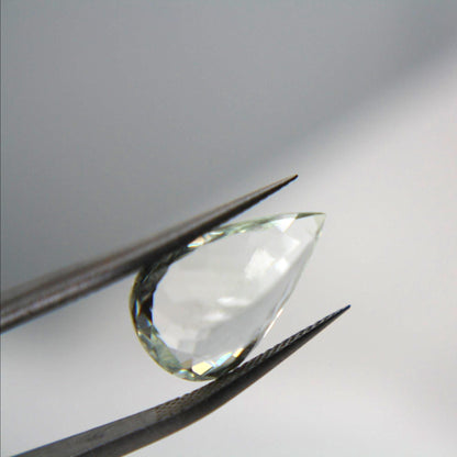Natural Green Beryl Gemstone | 4.68 Ct Pear Cut Certified Light Yellowish Green