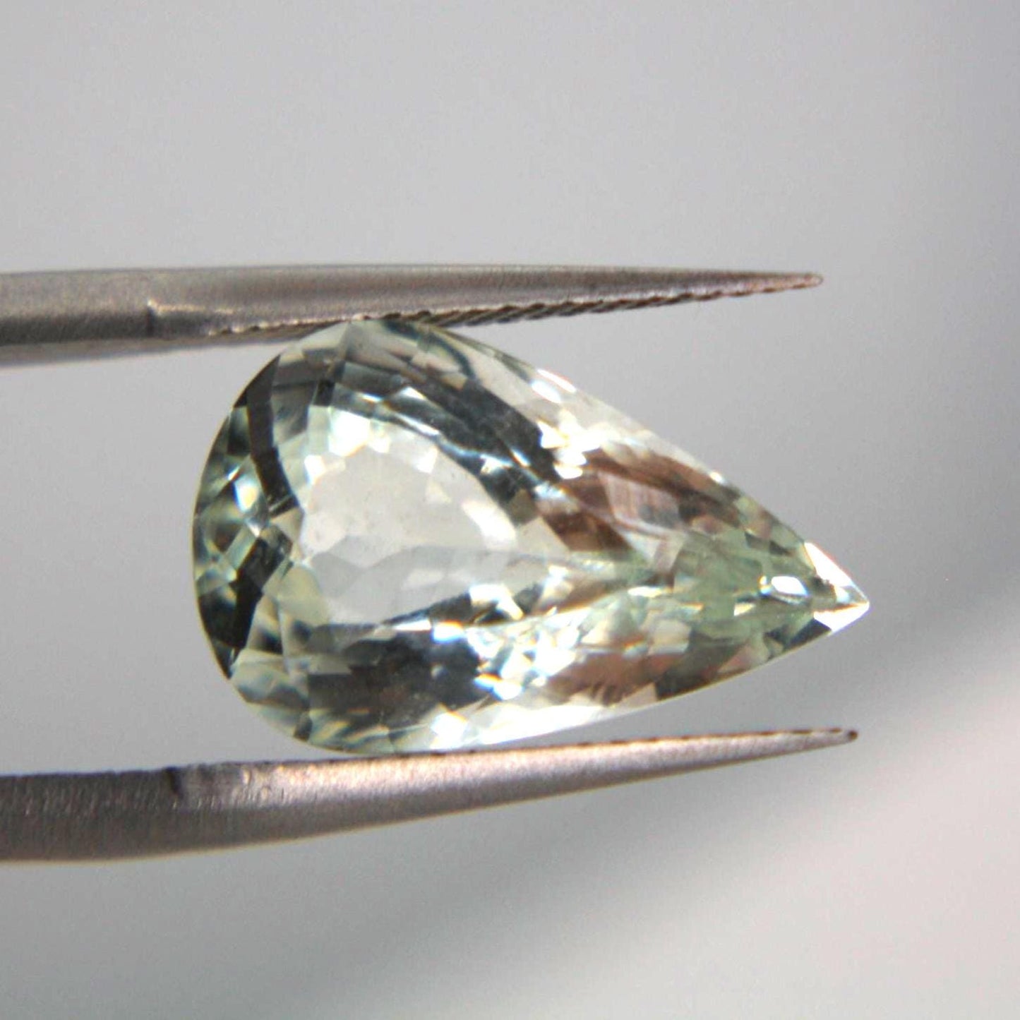 Natural Green Beryl Gemstone | 4.68 Ct Pear Cut Certified Light Yellowish Green