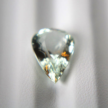 Natural Green Beryl Gemstone | 4.68 Ct Pear Cut Certified Light Yellowish Green