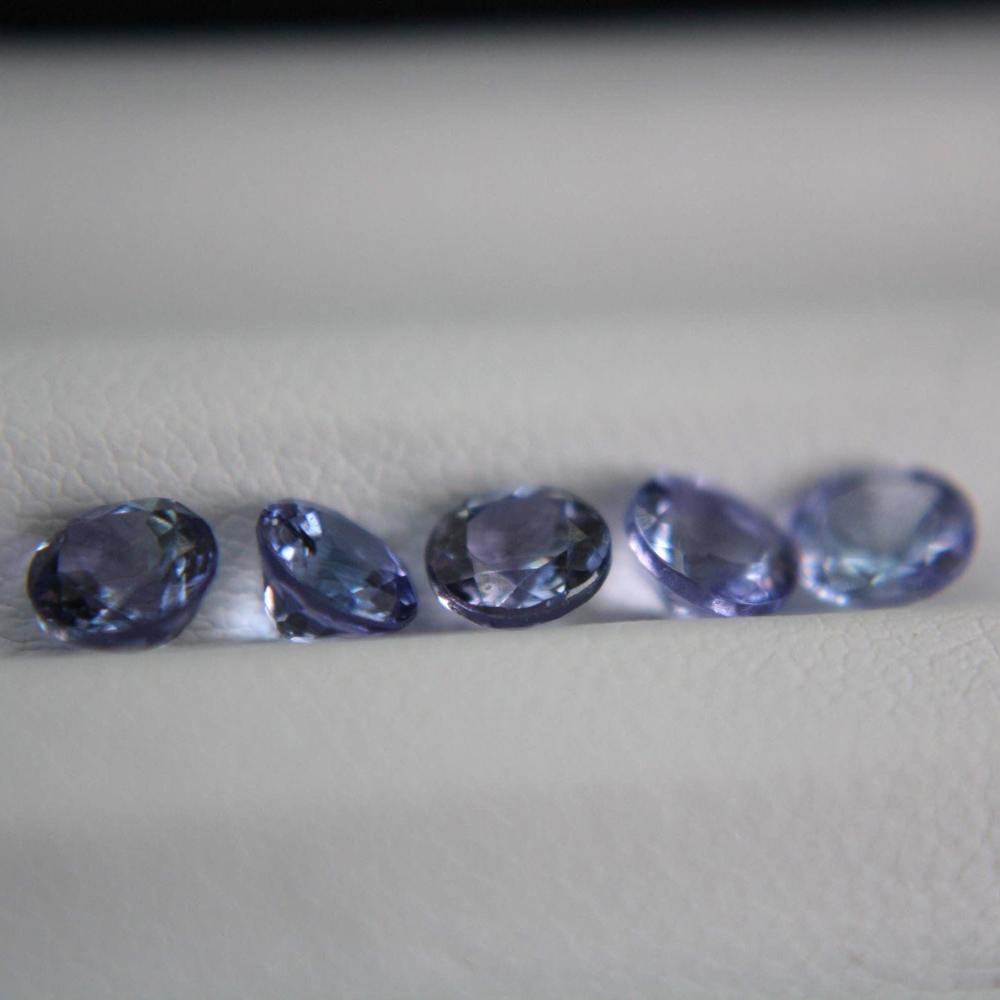 5 Natural Bi-Color Tanzanites 2.07 TCW Certified Gemstone Lot | Round Cut Tanzanite Parcel