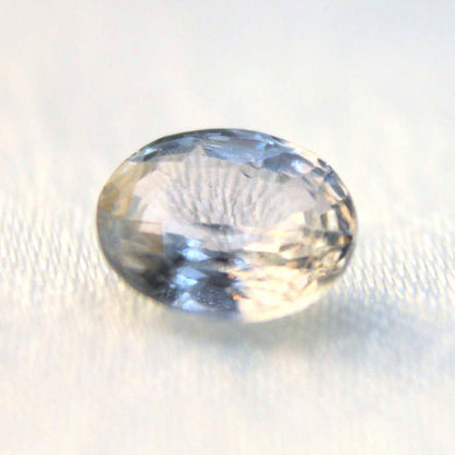 Natural Grey Sapphire Oval Gemstone | Unheated Blue Grey Corundum (1.06 Ct)