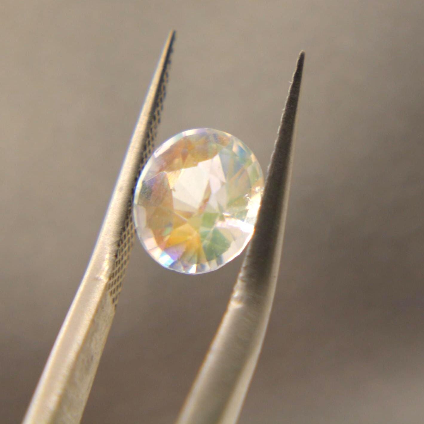 Natural Rainbow Moonstone Oval Gemstone | Certified Labradorite Loose Gem 1.63 Ct
