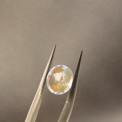 Natural Rainbow Moonstone Oval Gemstone | Certified Labradorite Loose Gem 1.63 Ct