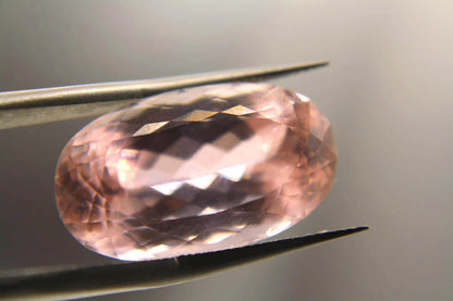 Natural Kunzite Gemstone | 23 Ct Oval Cut Blush Pink Spodumene for Jewelry