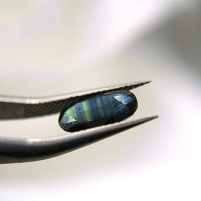 Natural Parti Sapphire 1.29 Ct | Blue Green Sapphire | Certified Sapphire