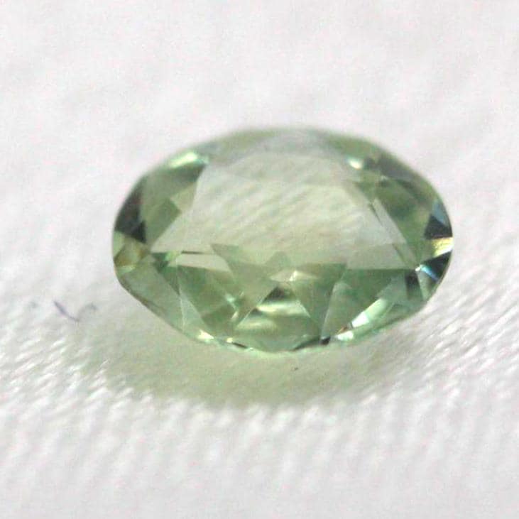 Unheated Montana Sapphire 0.50 ct Green Round Faceted Gemstone | American Mined Collector Stone