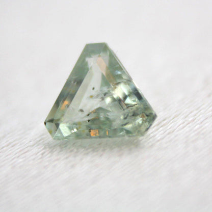 Unheated Montana Sapphire 0.45ct Trillion Cut Green Gemstone