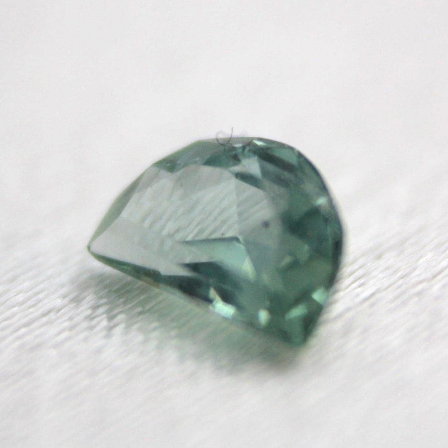 Unheated Montana Sapphire 0.45 ct Green Half Moon Gemstone | Custom Cut Collector Stone