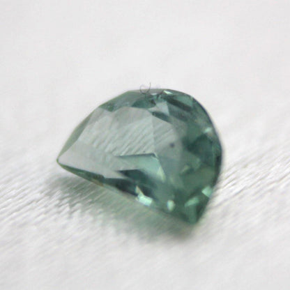 Unheated Montana Sapphire 0.45 ct Green Half Moon Gemstone | Custom Cut Collector Stone