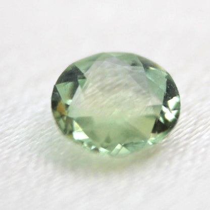 Unheated Montana Sapphire 0.50 ct Green Round Faceted Gemstone | American Mined Collector Stone