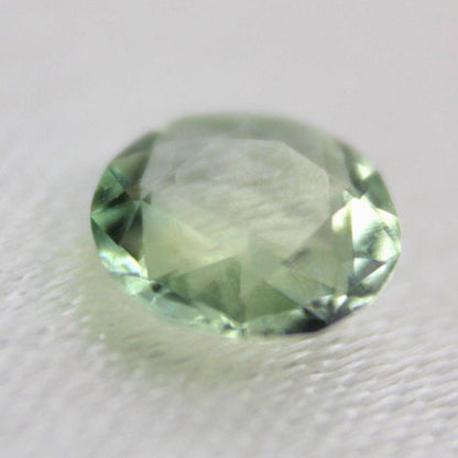 Unheated Montana Sapphire 0.50 ct Green Round Faceted Gemstone | American Mined Collector Stone
