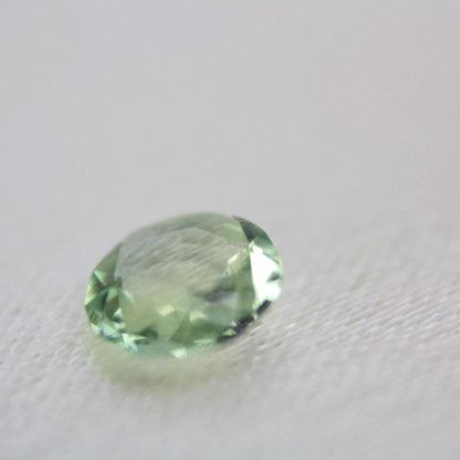 Unheated Montana Sapphire 0.50 ct Green Round Faceted Gemstone | American Mined Collector Stone