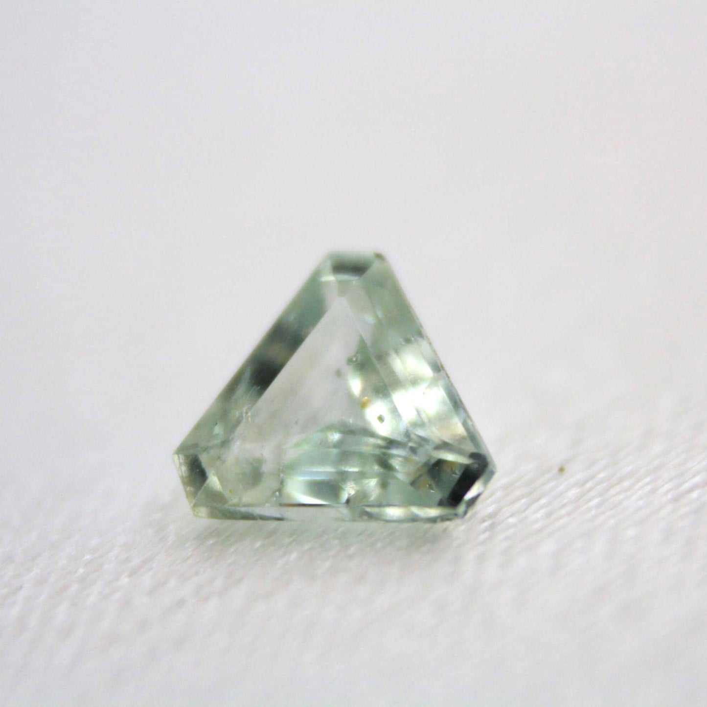 Unheated Montana Sapphire 0.45ct Trillion Cut Green Gemstone