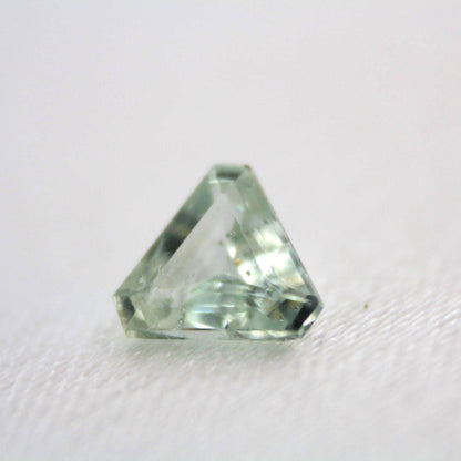Unheated Montana Sapphire 0.45ct Trillion Cut Green Gemstone