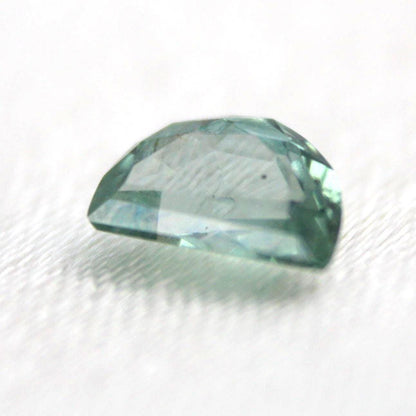 Unheated Montana Sapphire 0.45 ct Green Half Moon Gemstone | Custom Cut Collector Stone