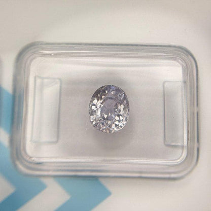 Natural Violet Grey Sapphire 1.90 Ct Oval Gemstone (IGI Certified)