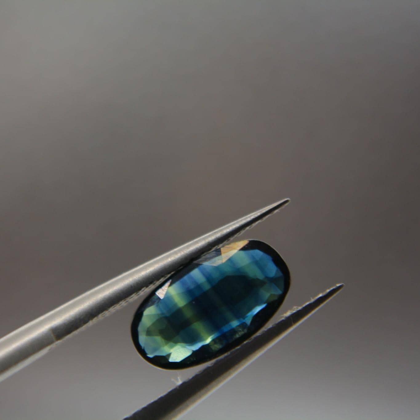 Natural Parti Sapphire 1.29 Ct | Blue Green Sapphire | Certified Sapphire