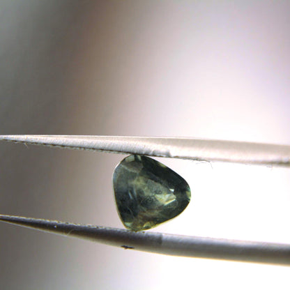 1.52 Ct Unheated Green Sapphire | Certified Natural Bluish Green Sapphire | Pear Cut Loose Gemstone | September Birthstone