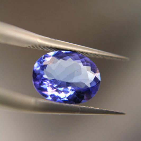 2.15 Ct Natural Tanzanite | Certified Blue Violet Tanzanite | Oval Cut Loose Gemstone | December Birthstone