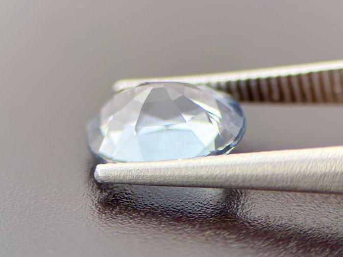 Natural Blue Tourmaline Oval Gemstone | Certified Ice Blue for Jewelry