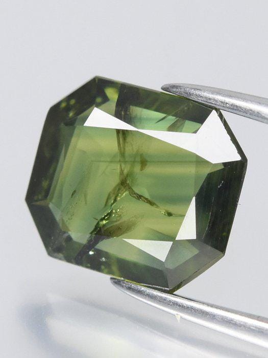 2.04 Ct Yellow Green Sapphire | Natural Certified Sapphire | Octagon Cut Loose Gemstone | Unique Alternative Engagement Stone