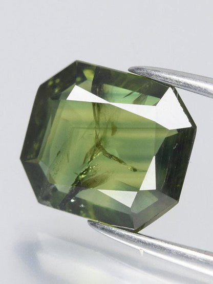 2.04 Ct Yellow Green Sapphire | Natural Certified Sapphire | Octagon Cut Loose Gemstone | Unique Alternative Engagement Stone