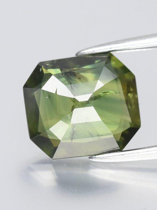 2.04 Ct Yellow Green Sapphire | Natural Certified Sapphire | Octagon Cut Loose Gemstone | Unique Alternative Engagement Stone