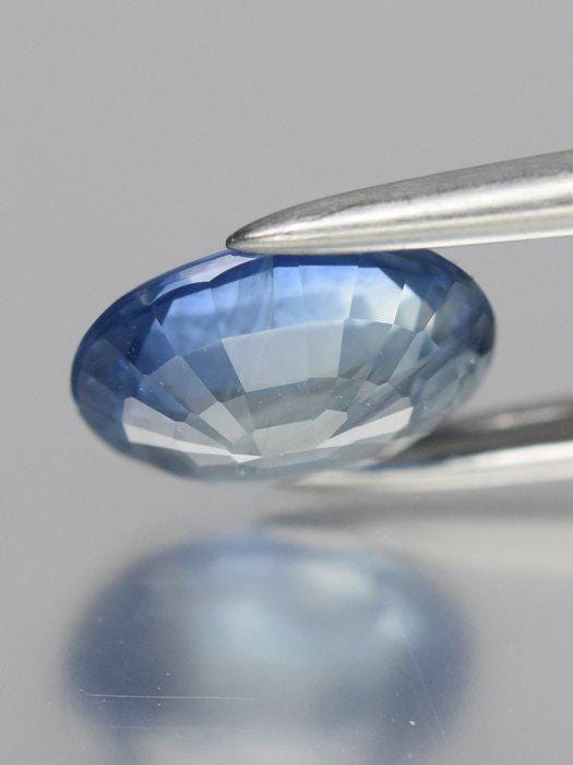 1.31 Ct Blue Sapphire | Certified Natural Sapphire | Oval Cut Loose Gemstone | Light Blue Sapphire for Custom Jewelry