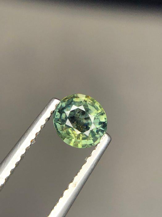 Unheated Blue-Green Sapphire Oval Gemstone | Teal Parti Sapphire (0.80 Ct)