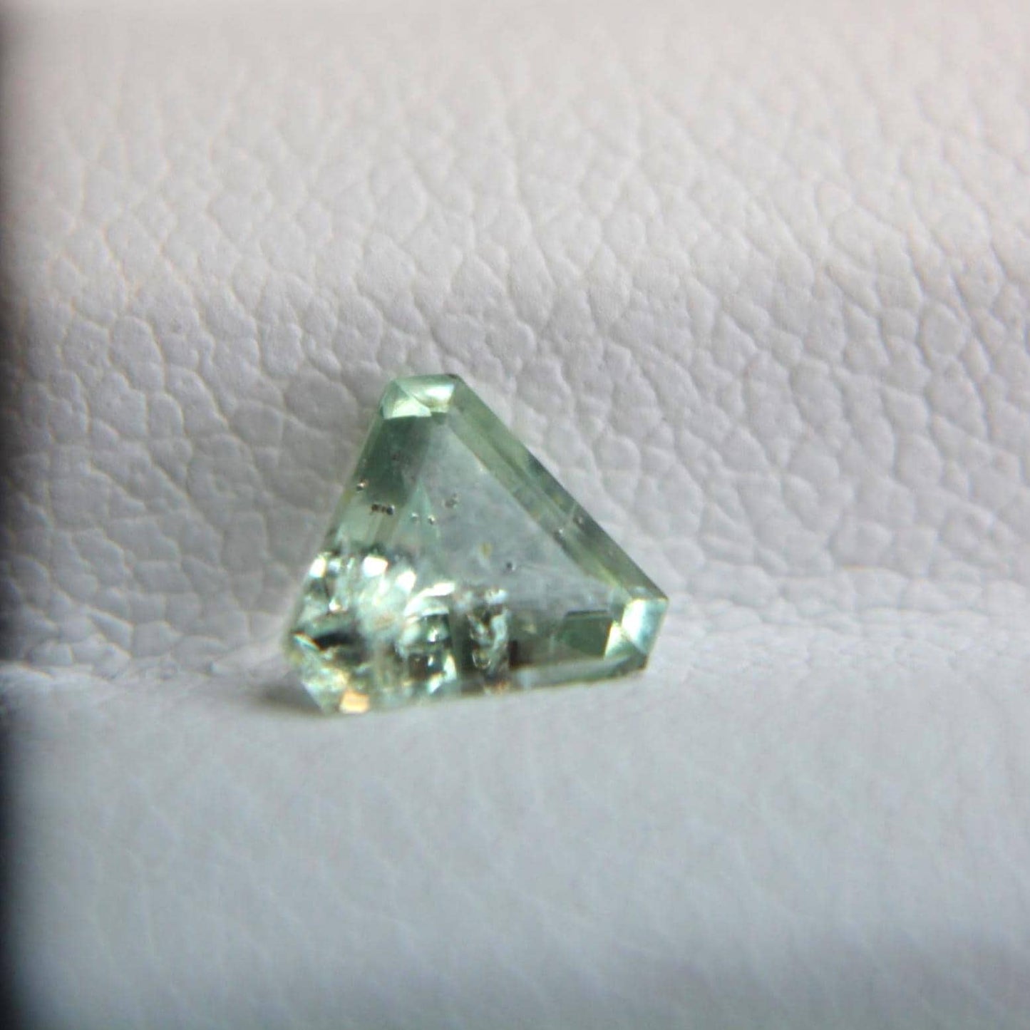 Unheated Montana Sapphire 0.45ct Trillion Cut Green Gemstone