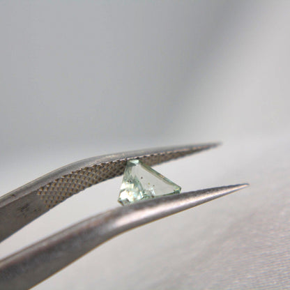 Unheated Montana Sapphire 0.45ct Trillion Cut Green Gemstone