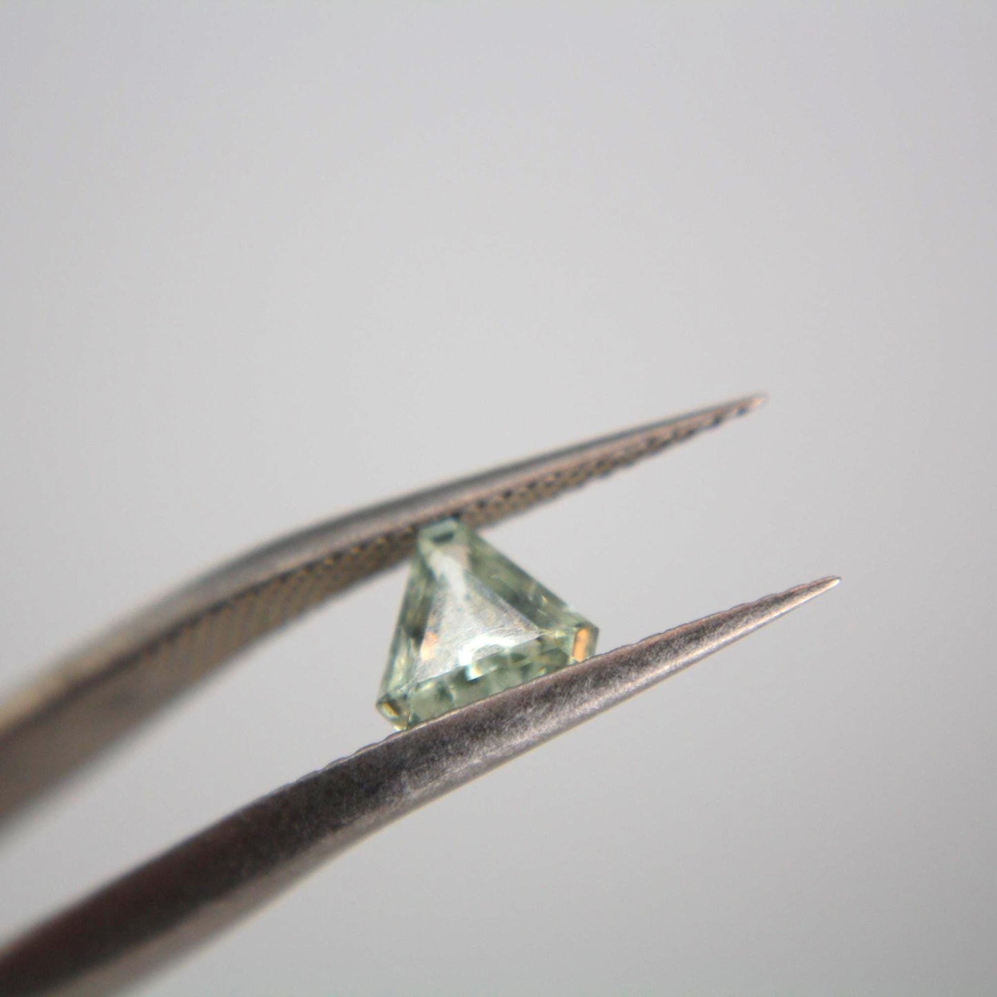 Unheated Montana Sapphire 0.45ct Trillion Cut Green Gemstone