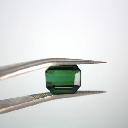 Natural Green Tourmaline Gemstone | 2.90 Ct Emerald Cut Certified Elbaite Loose Stone