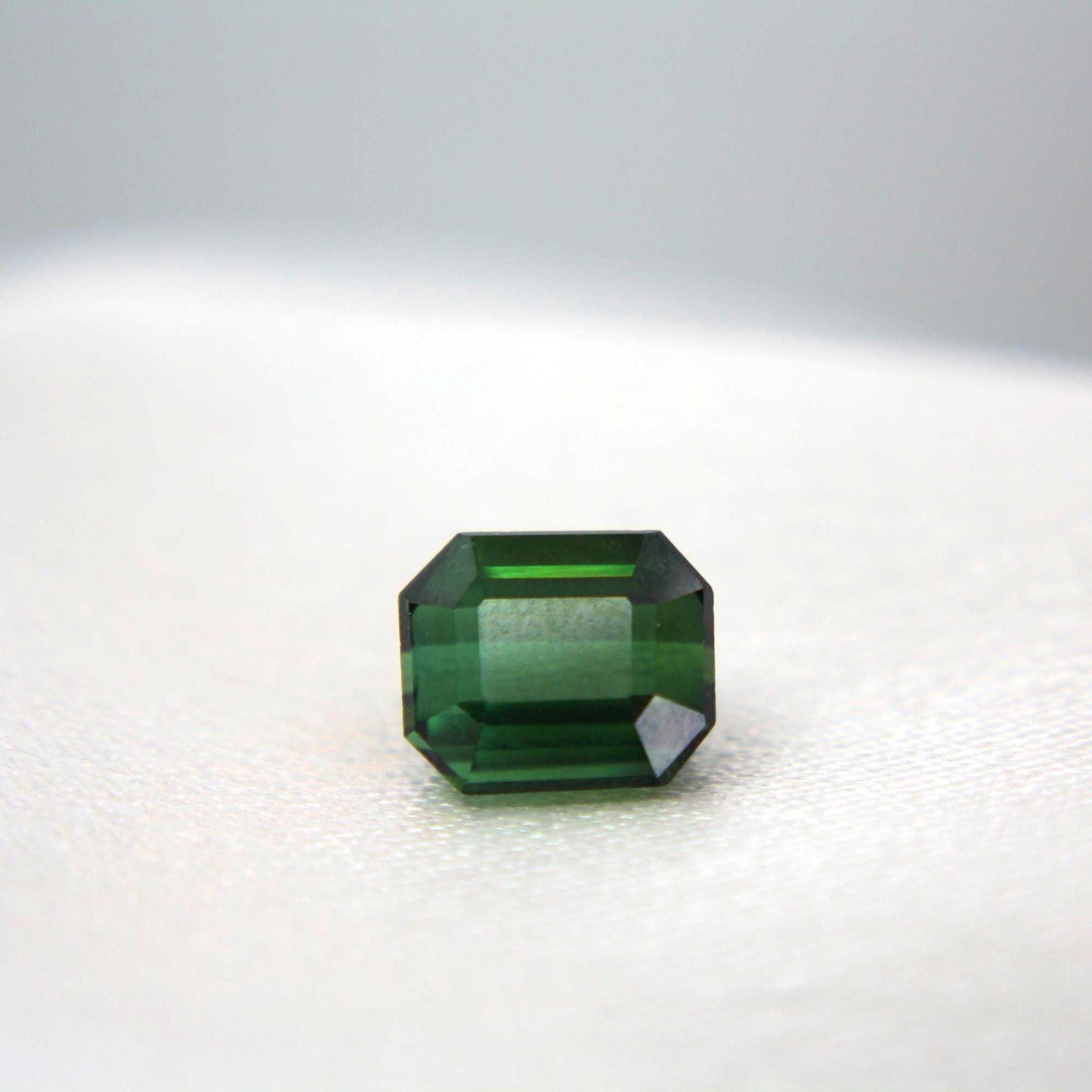Natural Green Tourmaline Gemstone | 2.90 Ct Emerald Cut Certified Elbaite Loose Stone