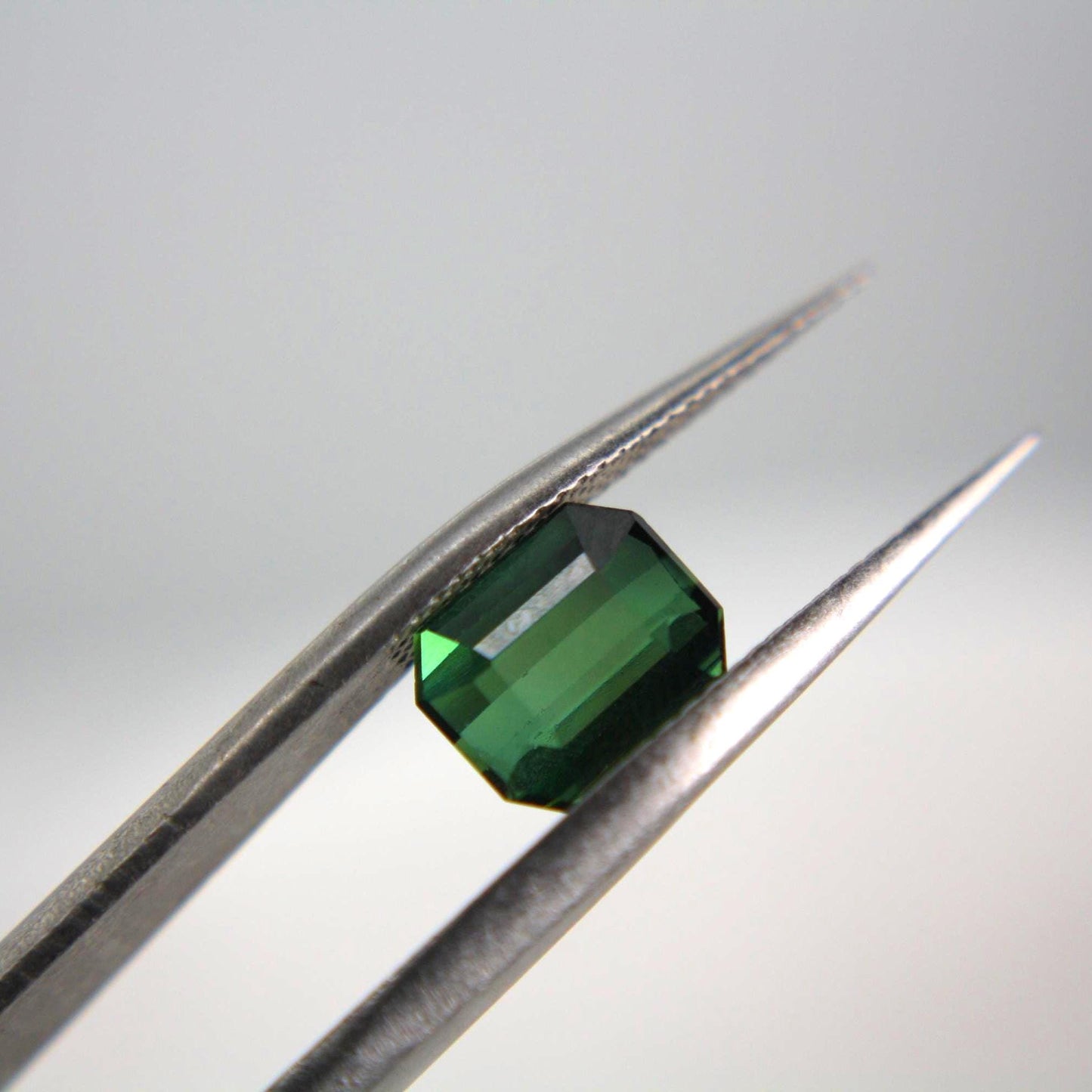 Natural Green Tourmaline 2.00 Ct Emerald Cut Gemstone | Certified Elbaite Tourmaline