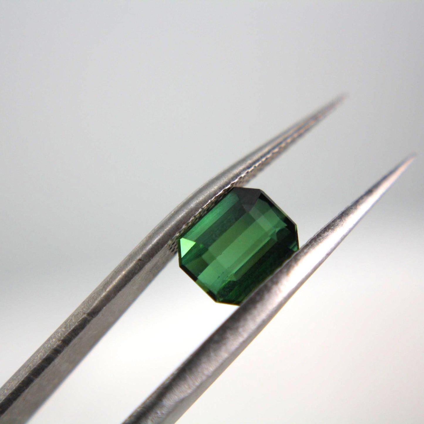 Natural Green Tourmaline 2.00 Ct Emerald Cut Gemstone | Certified Elbaite Tourmaline