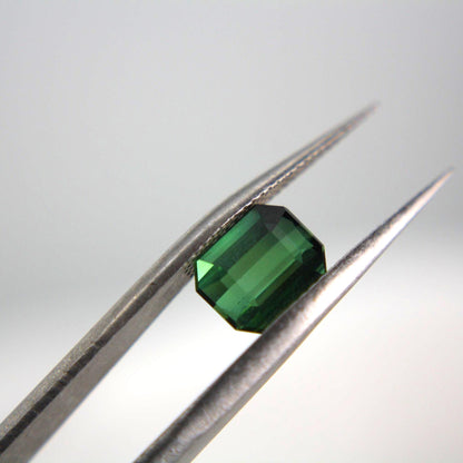 Natural Green Tourmaline 2.00 Ct Emerald Cut Gemstone | Certified Elbaite Tourmaline