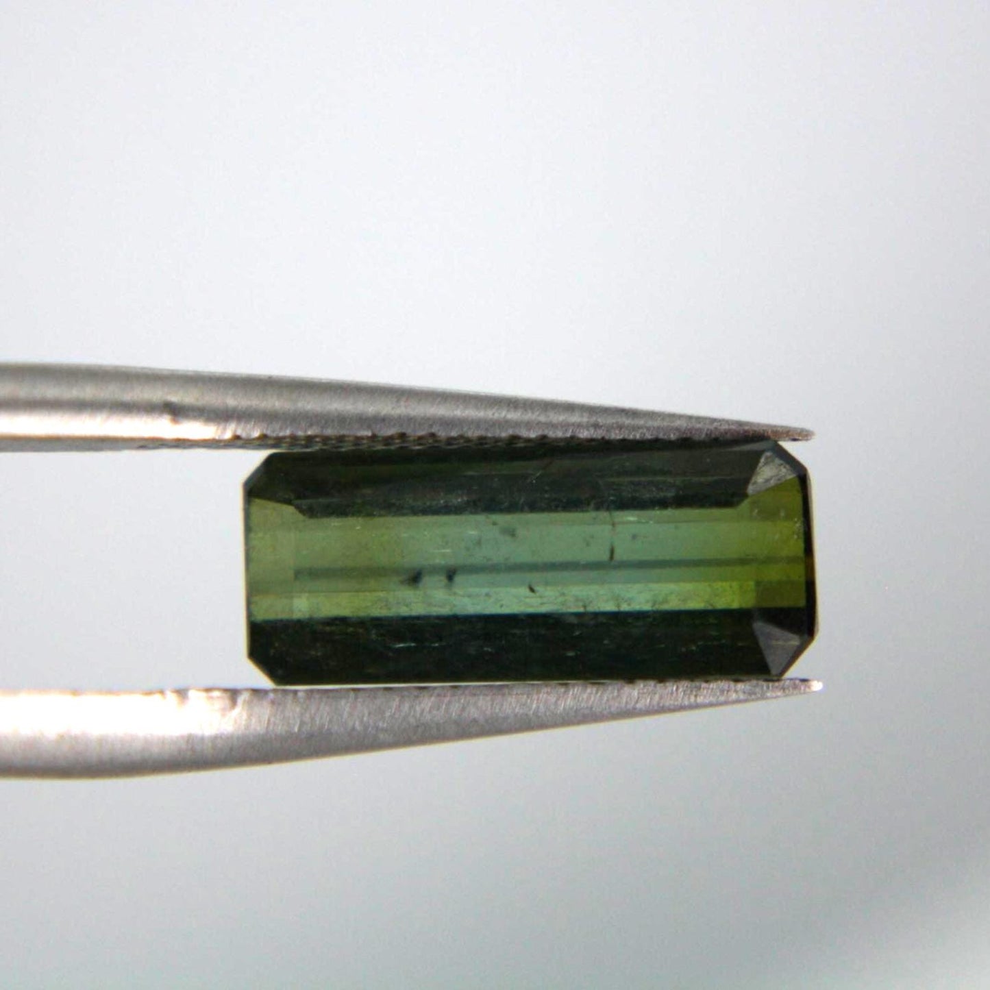 Natural Green-Blue Bi-Color Tourmaline Verdelite 2.84 Ct Emerald Cut Certified Gemstone | Long Rectangular Tourmaline