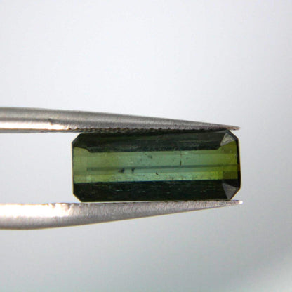Natural Green-Blue Bi-Color Tourmaline Verdelite 2.84 Ct Emerald Cut Certified Gemstone | Long Rectangular Tourmaline