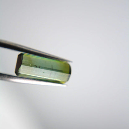 Natural Green-Blue Bi-Color Tourmaline Verdelite 2.84 Ct Emerald Cut Certified Gemstone | Long Rectangular Tourmaline