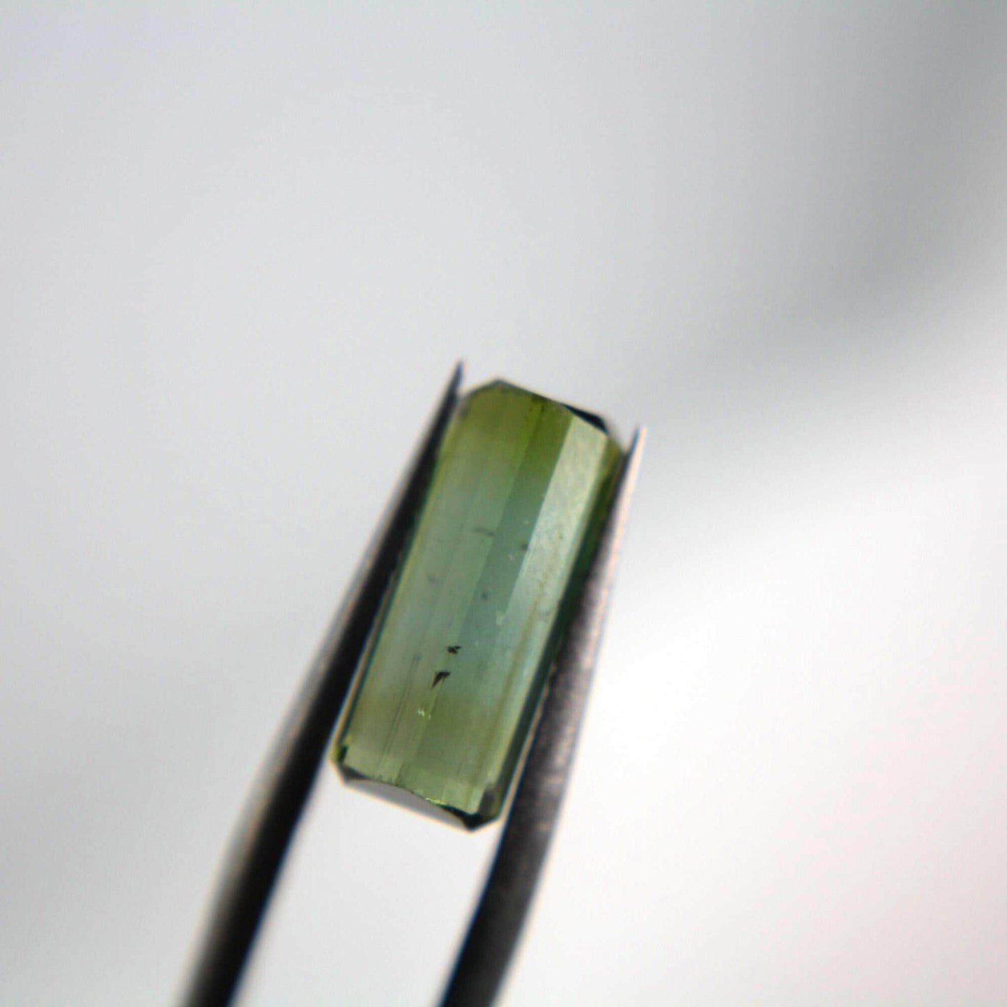 Natural Green-Blue Bi-Color Tourmaline Verdelite 2.84 Ct Emerald Cut Certified Gemstone | Long Rectangular Tourmaline