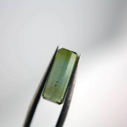 Natural Green-Blue Bi-Color Tourmaline Verdelite 2.84 Ct Emerald Cut Certified Gemstone | Long Rectangular Tourmaline