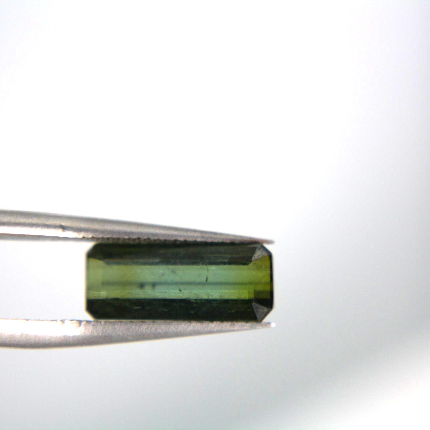 Natural Green-Blue Bi-Color Tourmaline Verdelite 2.84 Ct Emerald Cut Certified Gemstone | Long Rectangular Tourmaline