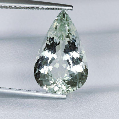 Natural Green Beryl Gemstone | 4.68 Ct Pear Cut Certified Light Yellowish Green