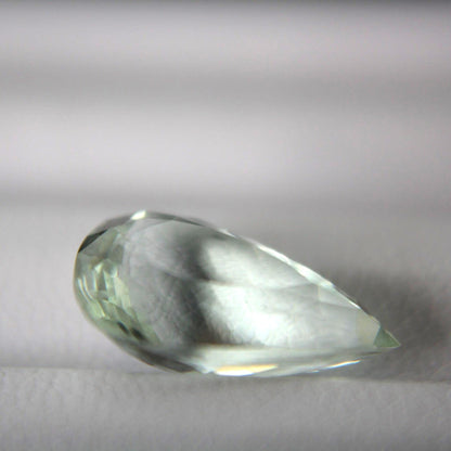 Natural Green Beryl Gemstone | 4.68 Ct Pear Cut Certified Light Yellowish Green