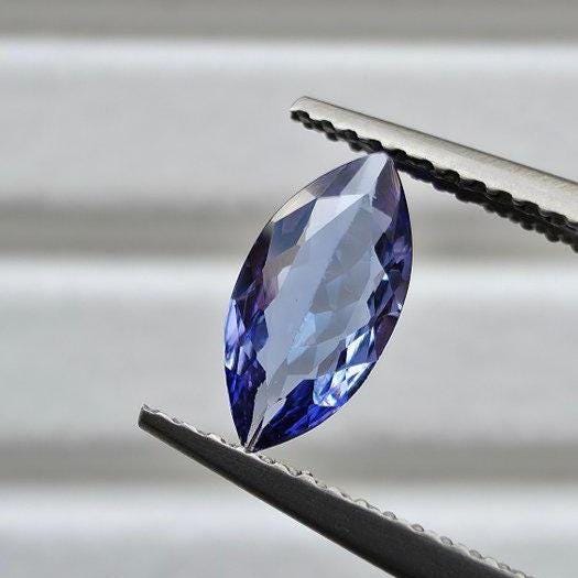 Natural Tanzanite 0.96 Ct Marquise Cut Gemstone | Intense Purplish Blue Zoisite | Certified Loose Gem