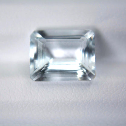 Natural Aquamarine Emerald Cut Gemstone | Certified Pale Blue Beryl (4.01 Ct)