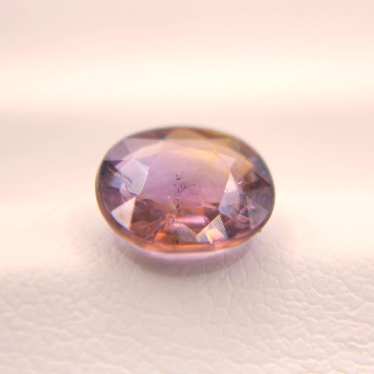 Moody Plum Unheated Sapphire - 1.30 ct - International Gemological Institute (IGI)